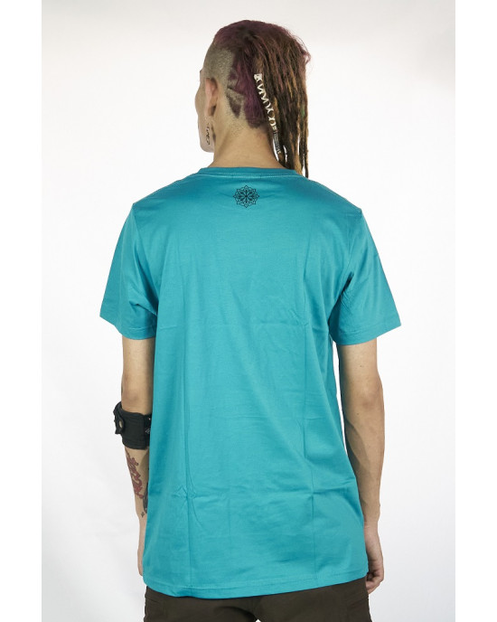 T-Shirt Mandala Violent Relaxation Τιρκουάζ