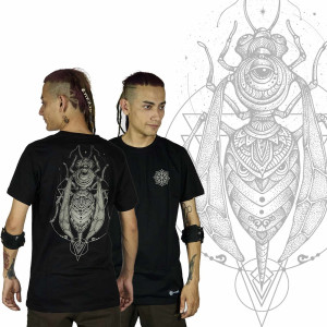 T-Shirt Mandala Wasp Μαύρο