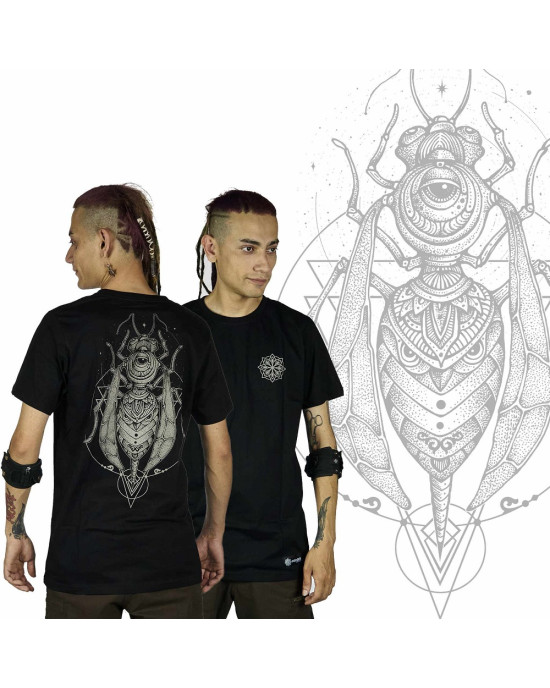 T-Shirt Mandala Wasp Μαύρο