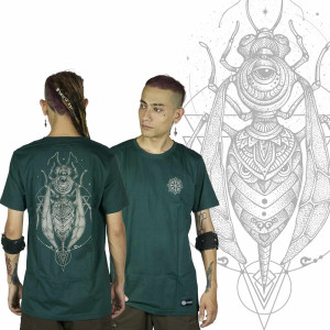 T-Shirt Mandala Wasp Σκούρο Πράσινο