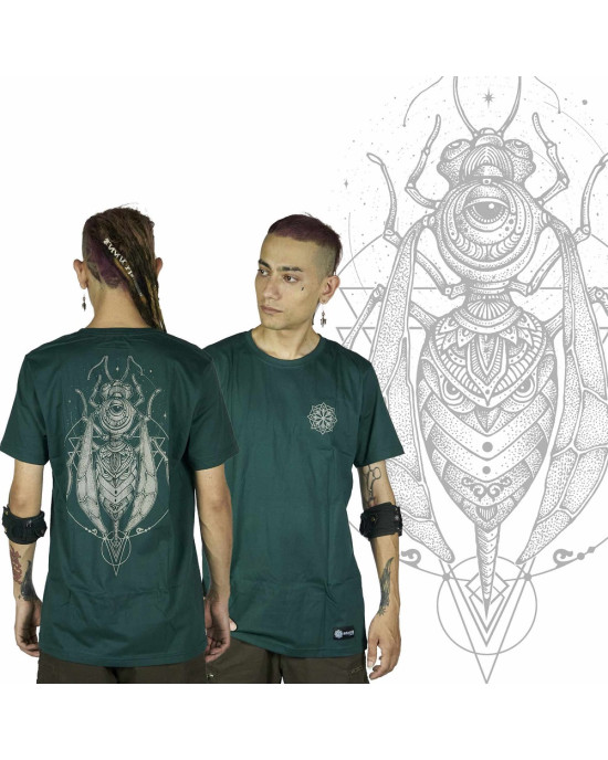 T-Shirt Mandala Wasp Σκούρο Πράσινο
