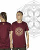 T-Shirt Mandala Yantra Μπορντό