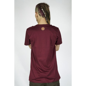 T-Shirt Mandala Yantra Μπορντό