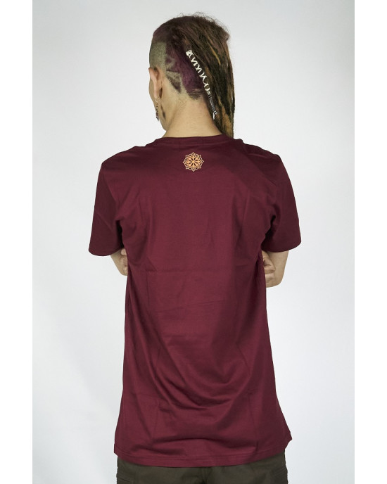T-Shirt Mandala Yantra Μπορντό