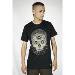 T-Shirt Seven Virtues Labyrinth Skull Μαύρο
