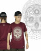 T-Shirt Seven Virtues Labyrinth Skull Μπορντώ