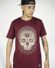 T-Shirt Seven Virtues Labyrinth Skull Μπορντώ