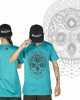 T-Shirt Seven Virtues Labyrinth Skull Τιρκουάζ