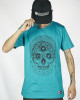 T-Shirt Seven Virtues Labyrinth Skull Τιρκουάζ