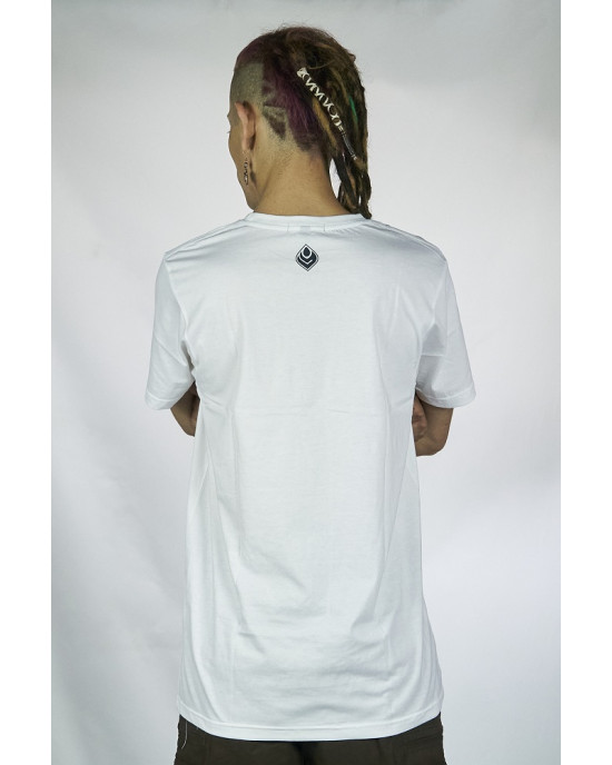T-Shirt Seven Virtues Sacred Geometry Jaguar Άσπρο 