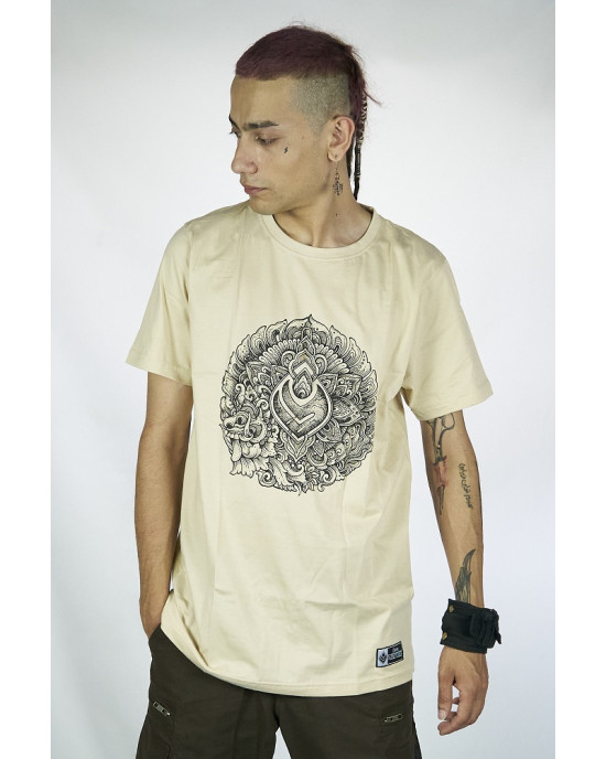 T-Shirt Seven Virtues Wayang Μπεζ