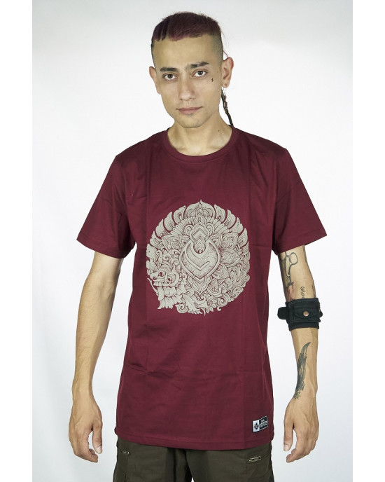 T-Shirt Seven Virtues Wayang Μπορντώ