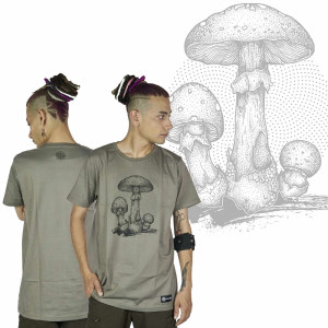 T-Shirt Mandala Amanita Ανοιχτό Καφέ