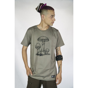 T-Shirt Mandala Amanita Ανοιχτό Καφέ