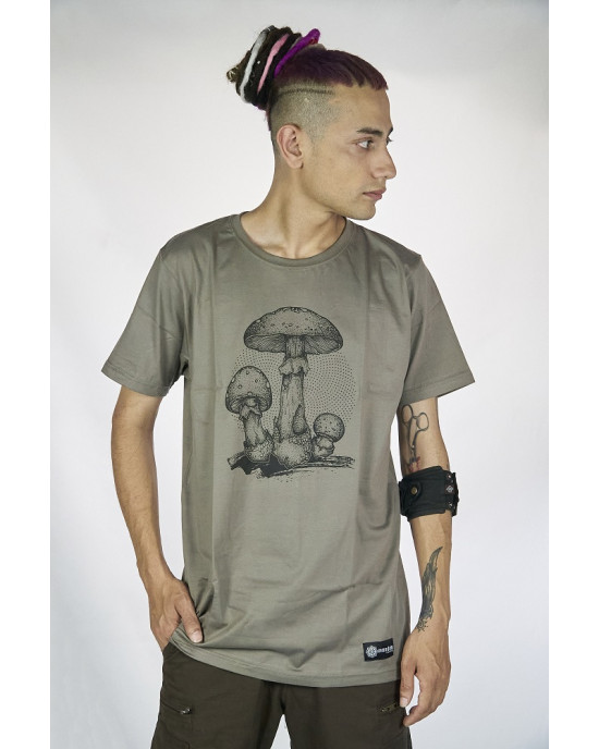 T-Shirt Mandala Amanita Ανοιχτό Καφέ