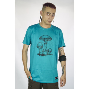 T-Shirt Mandala Amanita Τιρκουάζ