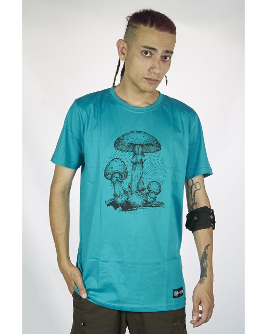 T-Shirt Mandala Amanita Τιρκουάζ