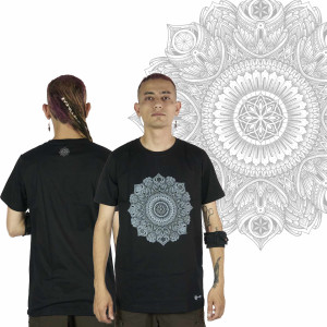 T-Shirt Mandala Violent Relaxation Μαύρο