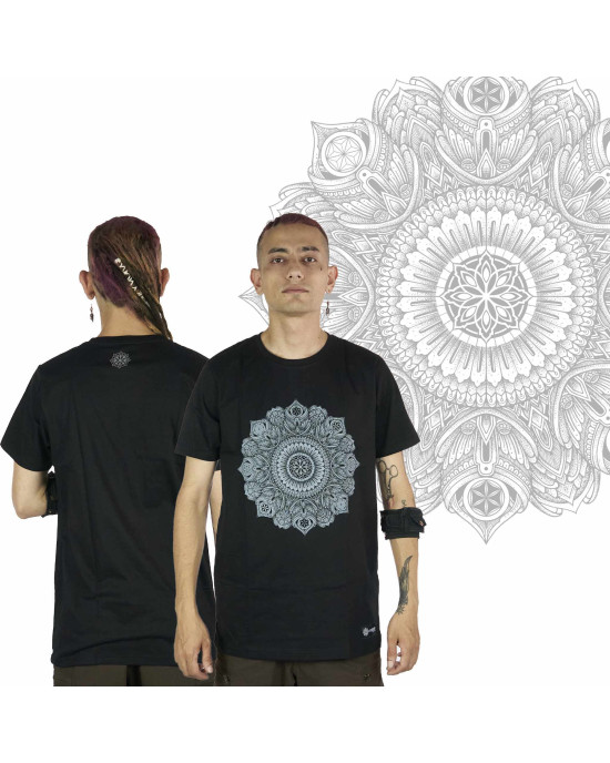 T-Shirt Mandala Violent Relaxation Μαύρο