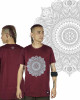 T-Shirt Mandala Violent Relaxation Μπορντό