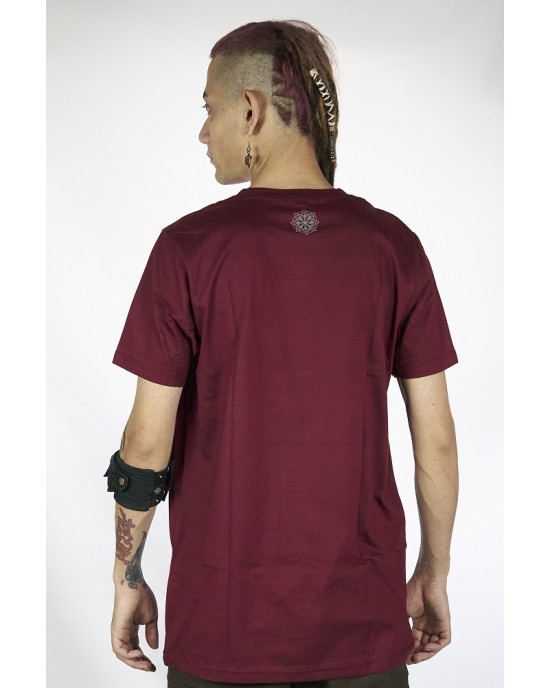 T-Shirt Mandala Violent Relaxation Μπορντό