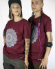 T-Shirt Mandala Violent Relaxation Μπορντό