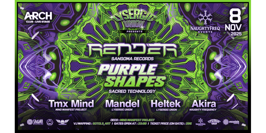 Render & Purple Shapes Προπωληση @ Mandala Clothing Shop