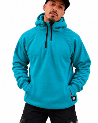 Mandala Half-Zip Hoodie – Τιρκουάζ