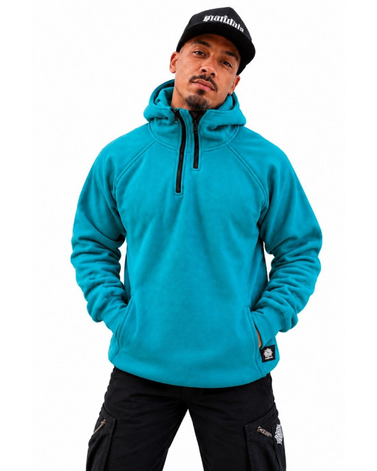 Mandala Half-Zip Hoodie – Τιρκουάζ