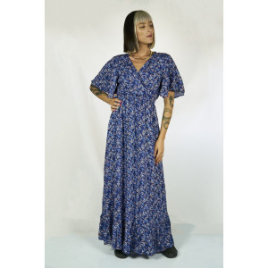 Maxi Φόρεμα Aster Μπλέ Floral
