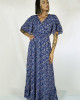 Maxi Φόρεμα Aster Μπλέ Floral