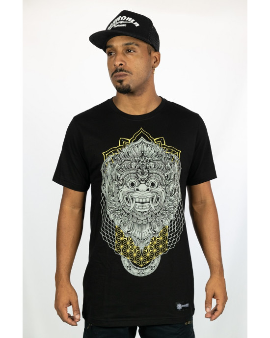 T-shirt Barong Mask Geometry Μαύρο