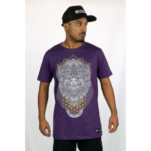 T-shirt Barong Mask Geometry Μωβ