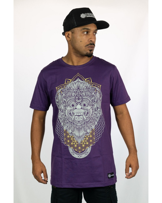 T-shirt Barong Mask Geometry Μωβ