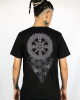 T-Shirt Mandala Ascension Grid Μαύρο
