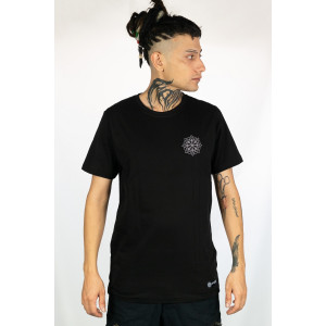 T-Shirt Mandala Ascension Grid Μαύρο