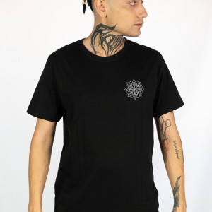 T-Shirt Mandala Ascension Grid Μαύρο
