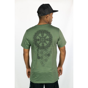 T-Shirt Mandala Ascension Grid Χακί