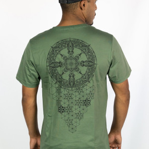 T-Shirt Mandala Ascension Grid Χακί