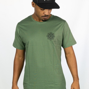 T-Shirt Mandala Ascension Grid Χακί