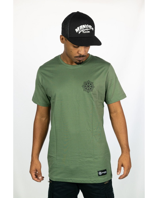 T-Shirt Mandala Ascension Grid Χακί