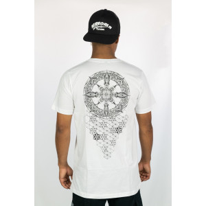 T-Shirt Mandala Ascension Grid Λευκό
