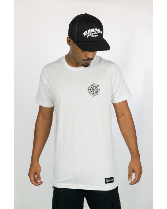 T-Shirt Mandala Ascension Grid Λευκό
