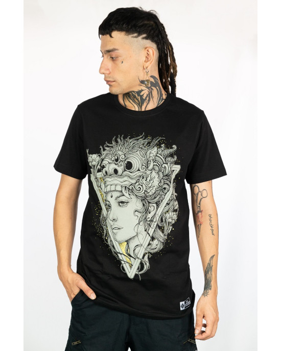 T-shirt Mandala Barong Beauty Μαύρο