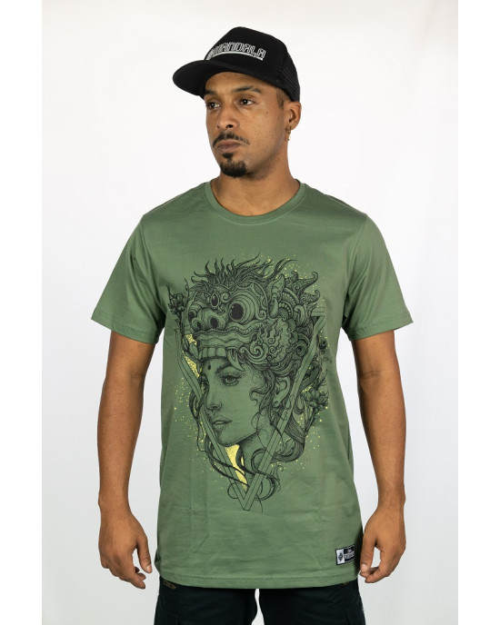 T-shirt Mandala Barong Beauty Χακί