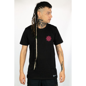 T-shirt Mandala Cosmic Alignment Μαύρο