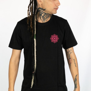 T-shirt Mandala Cosmic Alignment Μαύρο