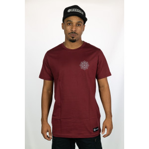 T-shirt Mandala Cosmic Alignment Μπορντό