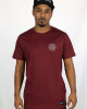 T-shirt Mandala Cosmic Alignment Μπορντό