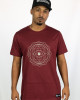 T-shirt Mandala Cosmic Balance Μπορντό